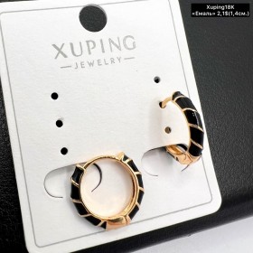 Сережки Xuping18К 19476 (1,4 см.) «Емаль»